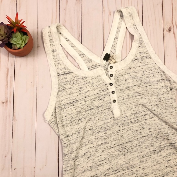 🍁SOLD Free People Timeout Henley Racerback Tank - Picture 2 of 5